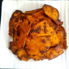 Elephant yam tawa fry A picture of Elephant yam tawa fry.