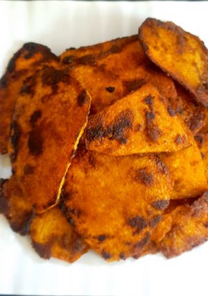 A picture of Elephant yam tawa fry.
