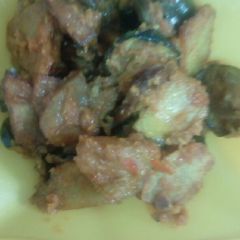 A picture of Fried Brinjal potato.