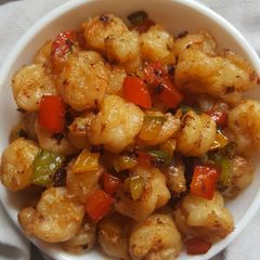 A picture of Chili Stir Fry Prawns.