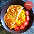 Noodles and fried eggs