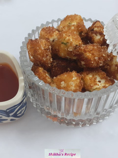 A picture of Paneer tikka popcorn.