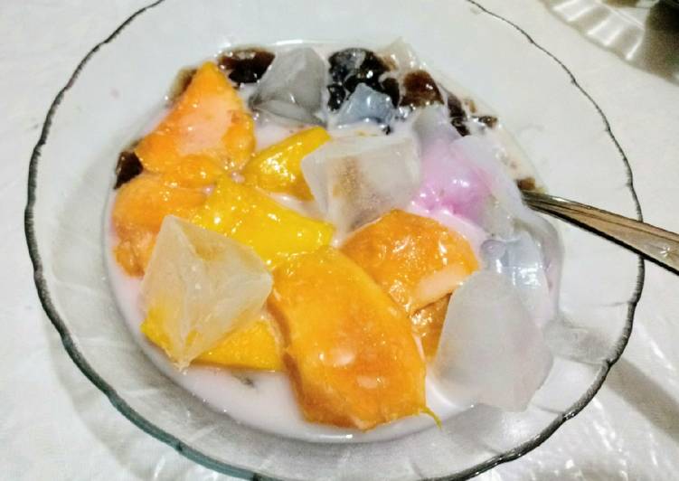 Cara Gampang Membuat 18. Es Mango Coco Cincau #BikinRamadanBerkesan Anti Gagal