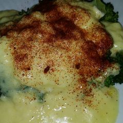 A picture of Brad's broccoli hollandaise.