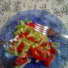 Cheese, Tomatoes & Lettuce Salad A picture of Cheese, Tomatoes & Lettuce Salad.