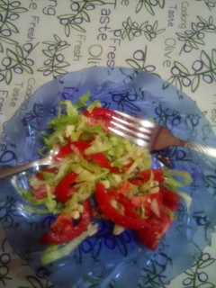 A picture of Cheese, Tomatoes & Lettuce Salad.