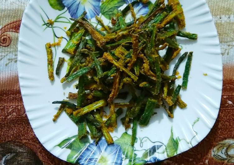 Step-by-Step Guide to Make Any-night-of-the-week Crispy (Bhindi)Okra