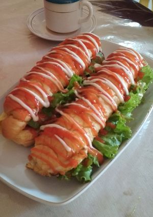 Foto resep Roti Long Jhon smooked beef