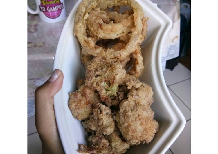 Resep Onion Rings & Kembang Kol Goreng Tepung oleh Ana 