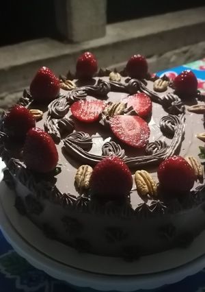 Una foto de Delicioso chocolate cake 👨‍🍳💯