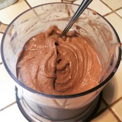 A picture of 2 ingredient dairy free, guilt free ice cream.
