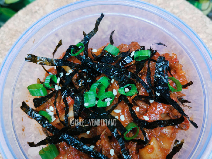 Cara Bikin Canned Mackerel Kimchi Rice Bowl Yang Sederhana