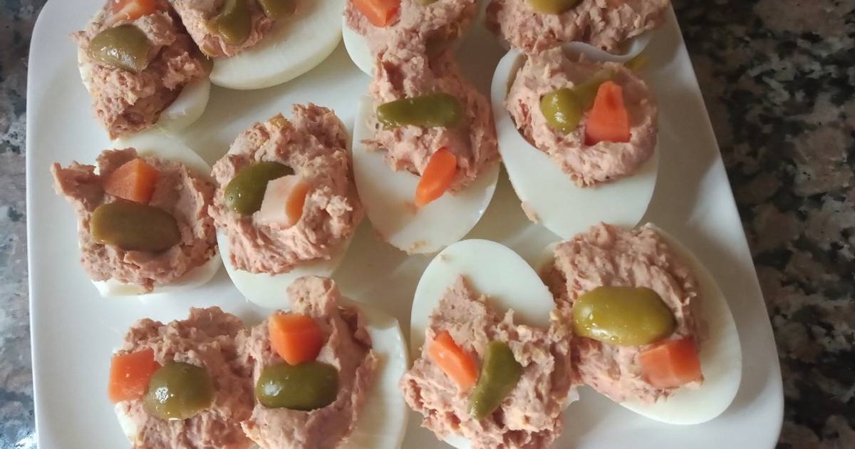 Huevos rellenos con picadillo - 29 recetas caseras- Cookpad