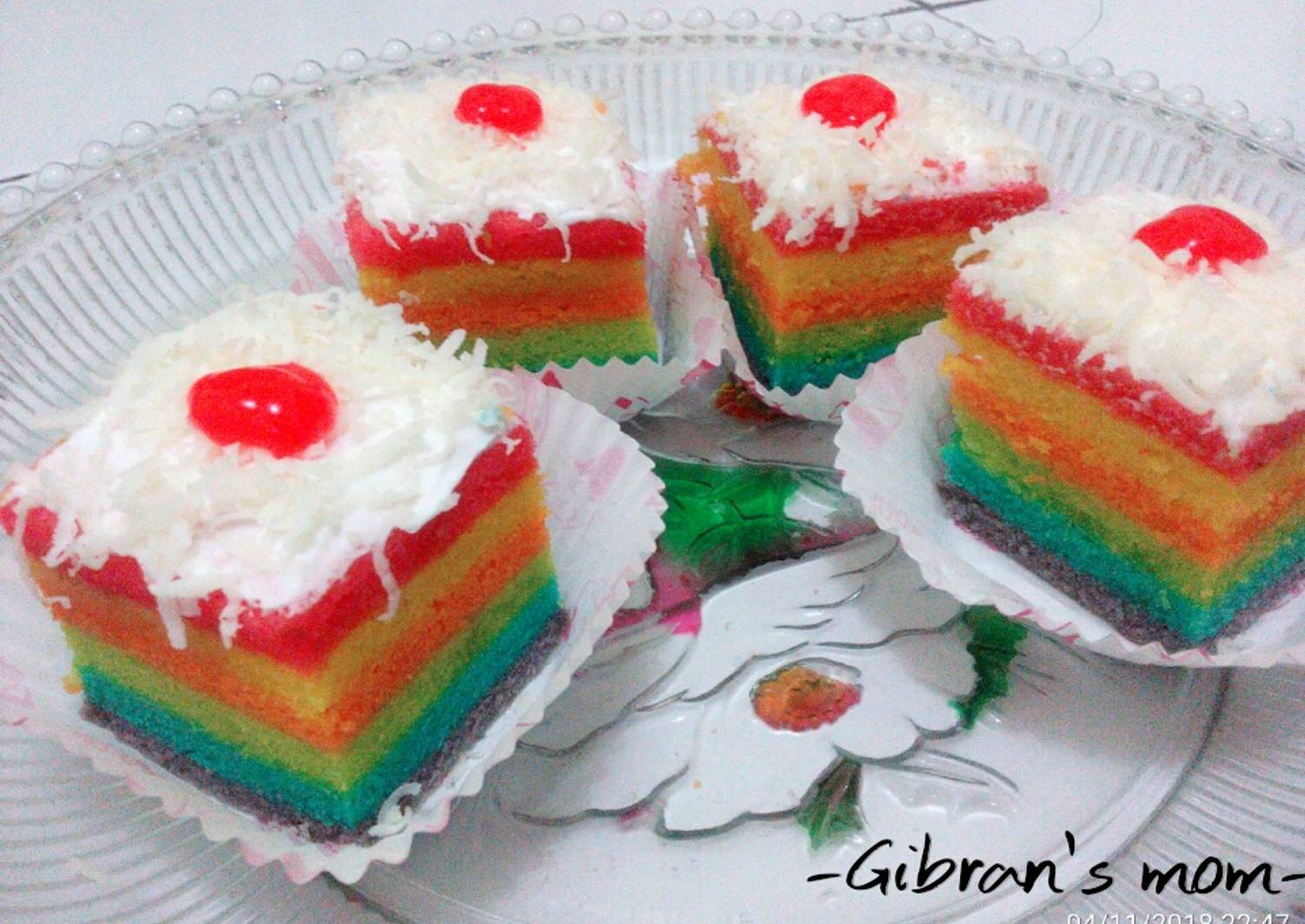  Resep  Rainbow  cake  kukus  oleh Gibran s Mom Cookpad