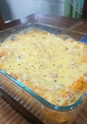 A picture of Chicken-Broccoli Baked Mac.