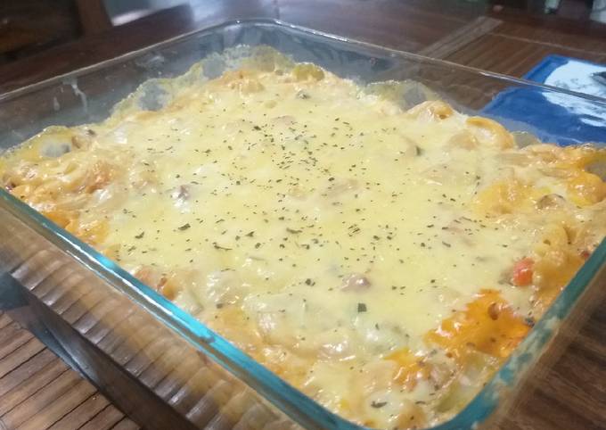 Simple Way to Make Homemade Chicken-Broccoli Baked Mac