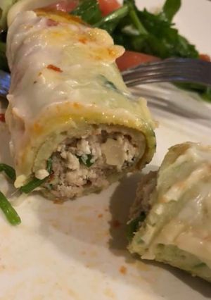 Una foto de Panqueque con Relleno de Pechuga de Pollo Ricota y Espinaca