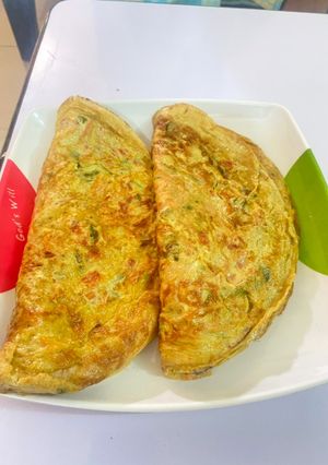 A picture of Egg tortilla breakfast.