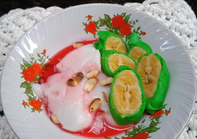 Resep Es Pisang Ijo Dadar, Enak