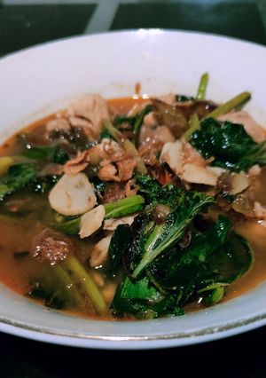 Foto resep Ca sawi ayam pedas