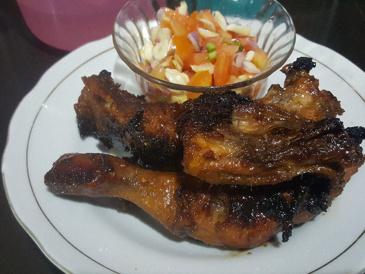 Cara Membuat Ayam bakar kalasan sambal matah Farah Quinn