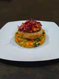Cous cous con verdure e funghi portobello gratinati