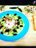 Queso de Burgos de Arias con aguacate y cranberries