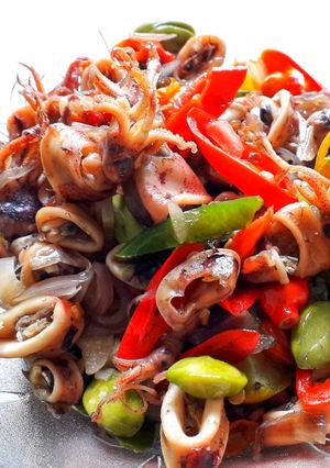 Foto resep Cumi asin pete