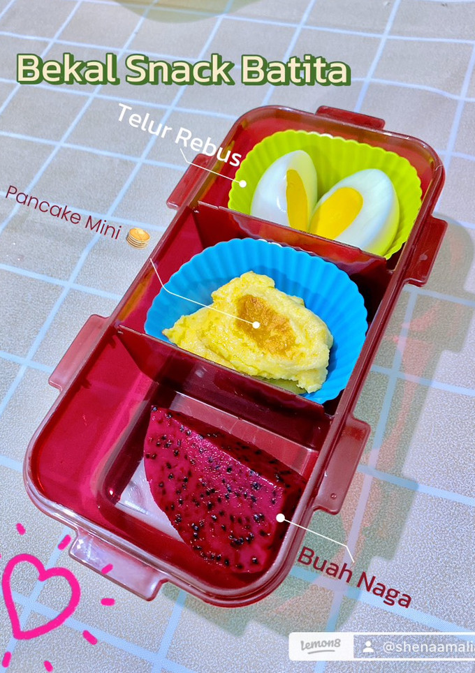 Foto resep Bekal Daycare PAUD - Bekal TK - Telur, Pancake Mini - Buah