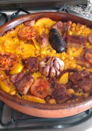 Una foto de Arroz al forn o casola "arroz al horno"