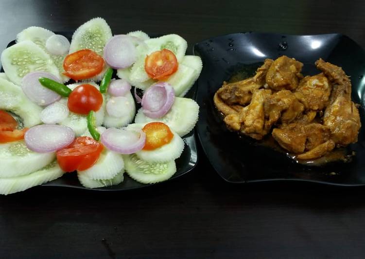 Recipe of Tastefully Tandoori chicken with salad