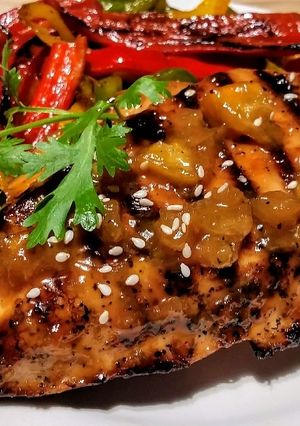 A picture of Grilled Orange Sesame Chicken.