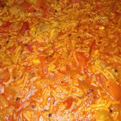 Sev tomato curry A picture of Sev tomato curry.