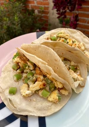 Una foto de Tacos de Huevo con Ejotes