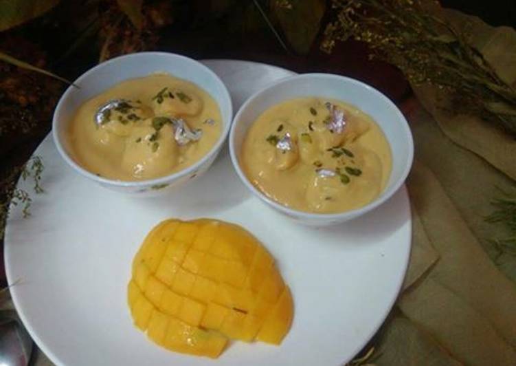 Easiest Way to Make Quick Mango Rasmalai