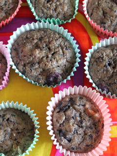 Una foto de Muffins de arándanos y mango