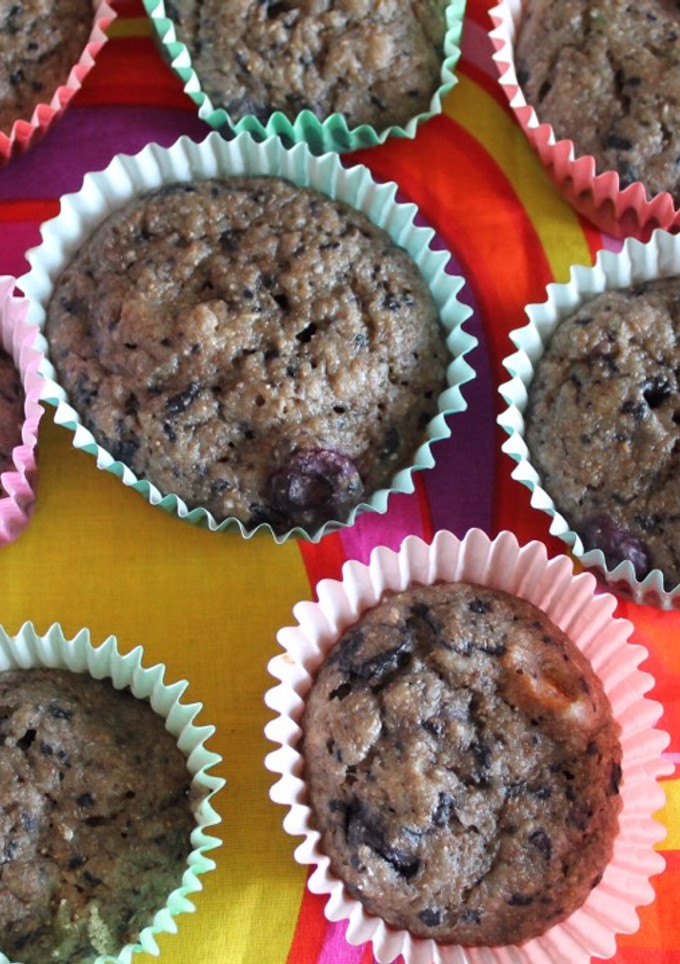 Una foto de Muffins de arándanos y mango