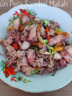 Foto resep 38. Cumi Asin Pete Sambal Matah