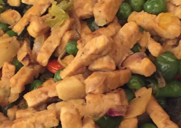 Cara Gampang Menyiapkan Tumis tempe kacang panjang dan leunca, Bisa Manjain Lidah