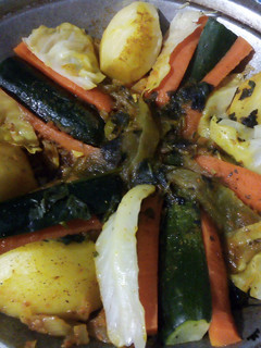 Una foto de Tajine de verduras saludable