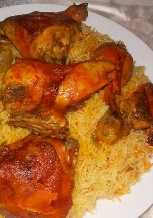 صورة لوصفة رز كبسة بالجاج 😥😍