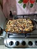 Brownie de banana,aveia,chocolate e castanhas