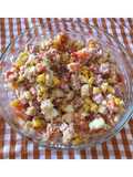 Cous cous con mais, mortadella, mozzarella, pomodori e aceto balsamico🌽🍅