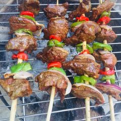 A picture of Liver kebab.