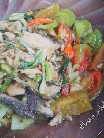 Resep Asem pedas manisnya suwir tongkol Anti Gagal