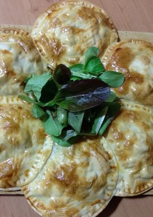 Una foto de Flor de champiñones, bacon y queso
