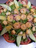 Ensalada con Camarones al Ajillo
