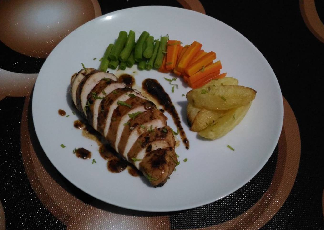 Chicken Steak with Black Pepper Sauce