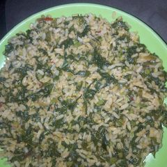 A picture of Spinach jollop rice.