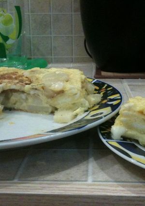 Una foto de Tambor de huevos con papas y queso
